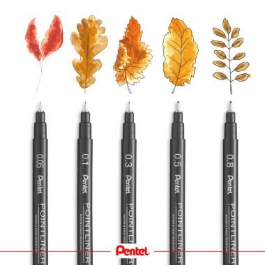 Pentel tűfilc Pointliner 0,8 mm - fekete